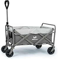 Vista 5 de WHITSUNDAY - Carro de utilidad plegable para jardín, al aire libre, picnic, carrito de campamento con cubierta reemplazable, gris
