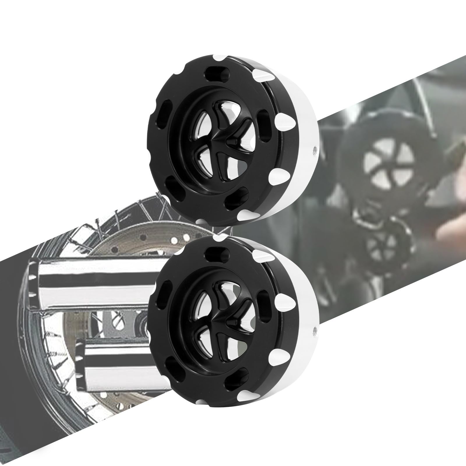 Scarico Moto Nero Voice Changer Sound Steel 3 "Tubo Silenziatore Regolabile Per Harley Softail Low Rider Street Bob Breakout Fat Boy 2008-2020