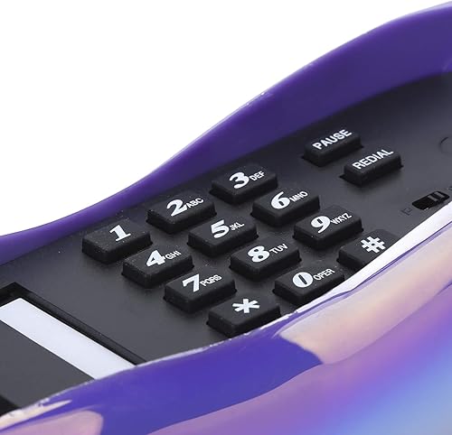 Miniatura 7 de Teléfono de labios divertido de galvanoplastia, teléfono fijo de cable, con función de almacenamiento de números, teléfono fijo para el hogar,