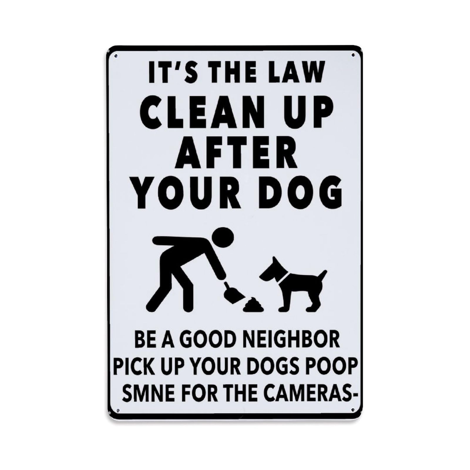 Jdfenggu Vintage Clean Up After Your Dog Retro Metal Tin Sign, Metal Poster For Bar, Home, Man Cave, Kitchen, Laundry Room Art Decor 8X12 Inch