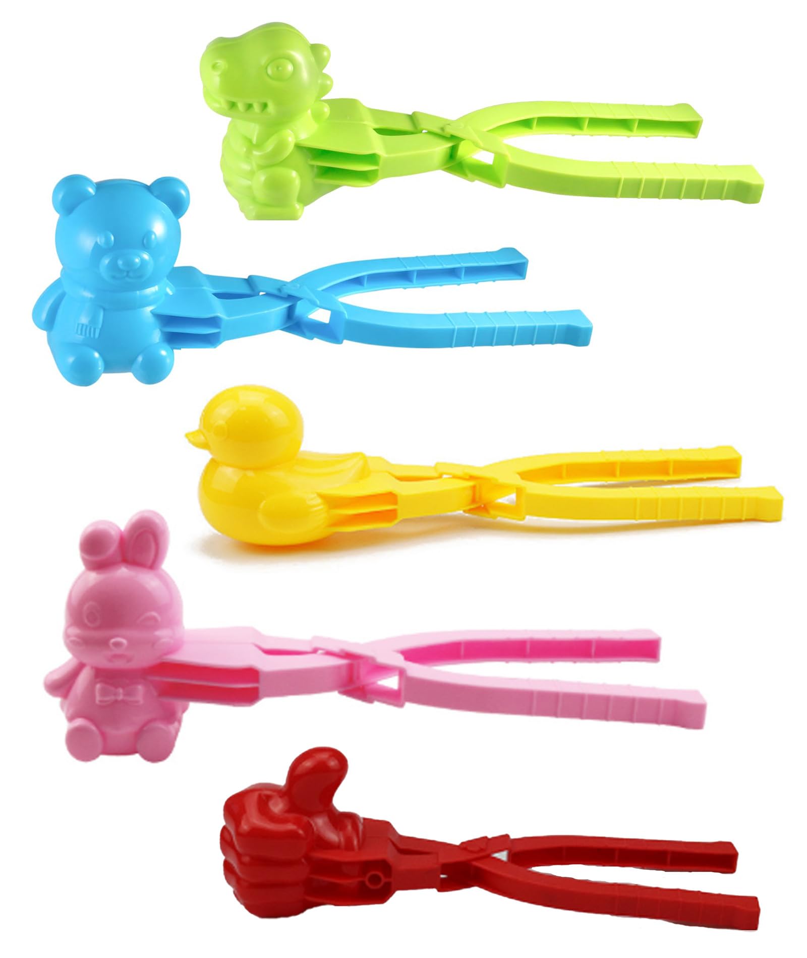 5Pcs Sushi Maker, Cartoon Mold Rice Ball Mould for Kids, Fun Dinosaur Bear Duck Rabbit Thumb Shapes, Easy Use at Home
