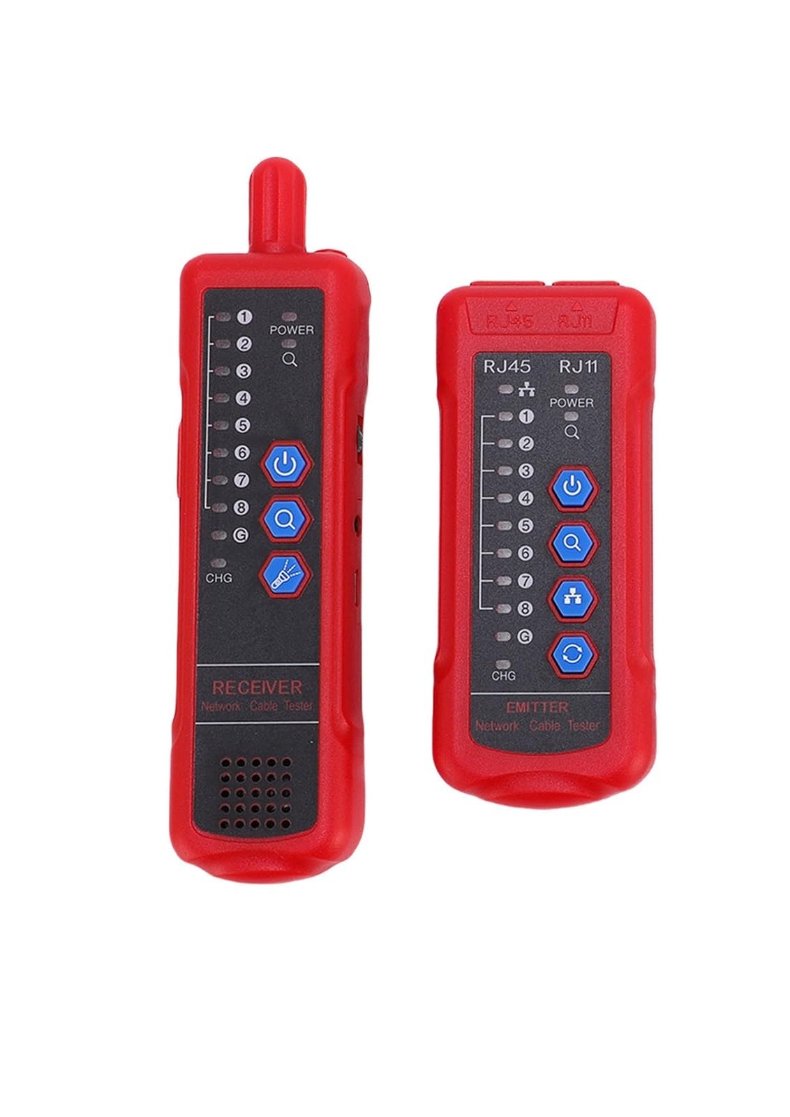 Tester for cavi di rete con jack for cuffie, rilevatore Ethernet LAN for RJ11 RJ45 CAT5 CAT6 Prove di trasmissione