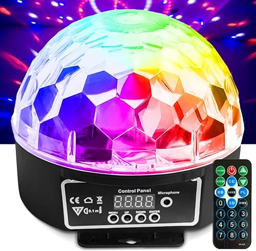 Bola de discoteca LED - DMX y luz de fiesta RGB controlada por sonido