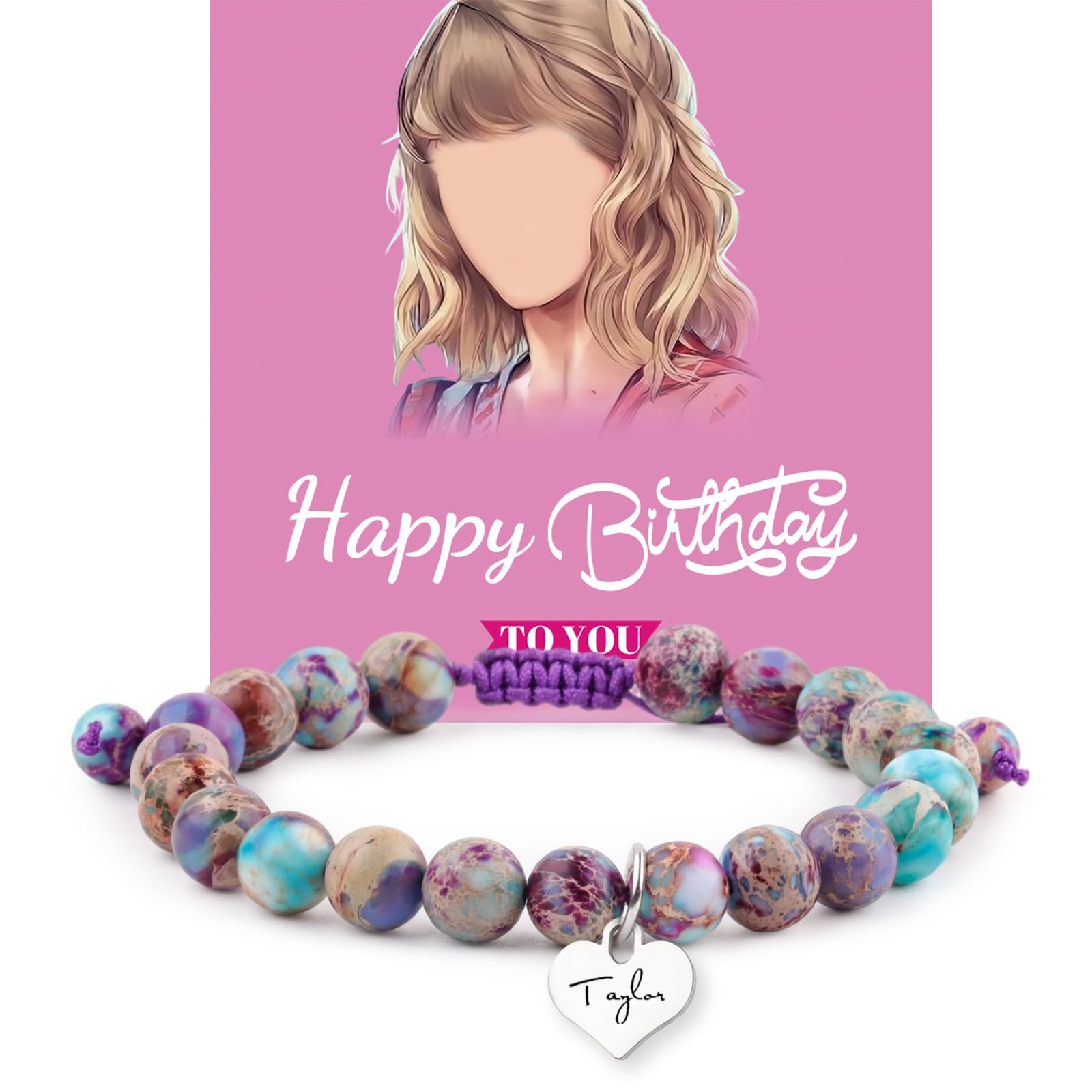 ZZLTAWS Taylo Birthday Gifts Bracelets, Taylo. Merch, Taylo. Bracelet and Birthday Card are the Best Birthday Gifts for Women, wife, Daughter, Granddaughter, Bestie, Sister