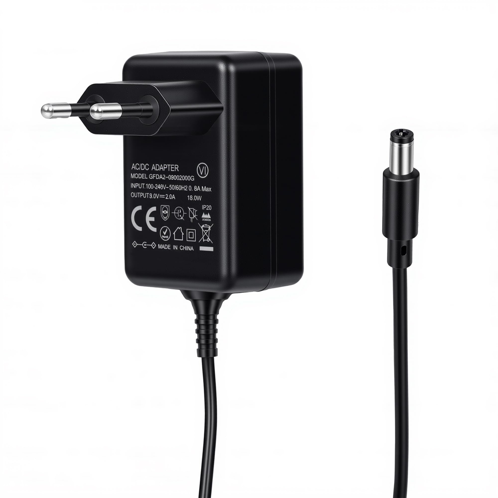 9 V 2 A 18 W Adattatore di alimentazione, caricatore compatibile con Roland Micro Cube RX PSB-1U TD-3 ACR-230 PSB-1U PSB1U E-36 Amplificatore amplificatore Chitarra Presa AC DC Trasformatore