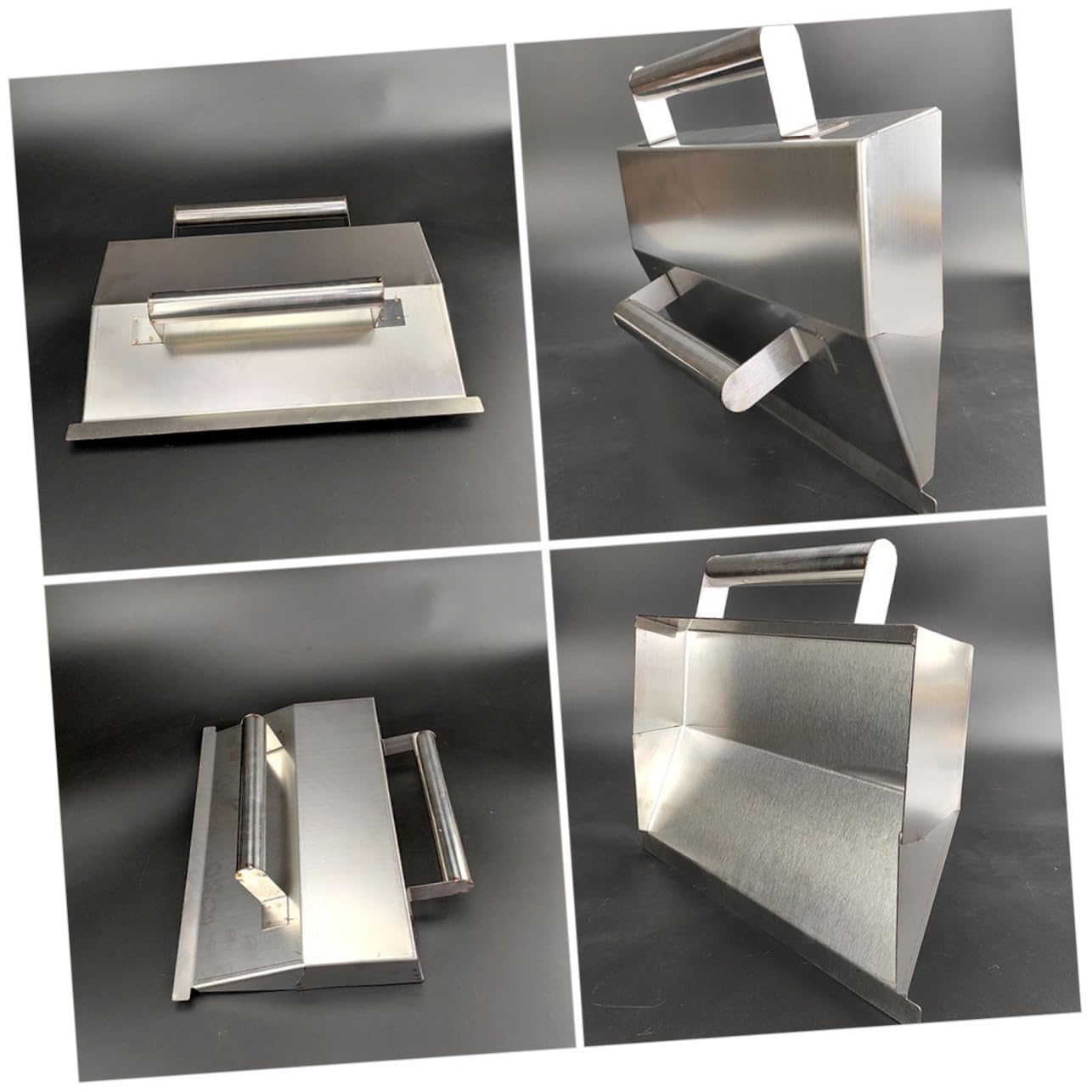 Outanaya Truelle à Béton en Acier Inoxydable Argenté Multifonction pour Finition Murale et Plâtrage, Outil pour Cloison Sèche et Travaux de Ciment