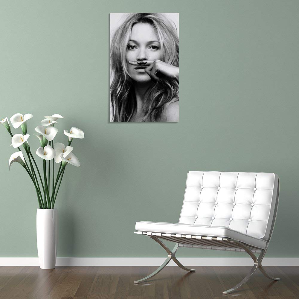 YANDING Kate Moss - Poster con stampa artistica su tela, stampa artistica e da parete, decorazione moderna per camera da letto, 60 x 90 cm