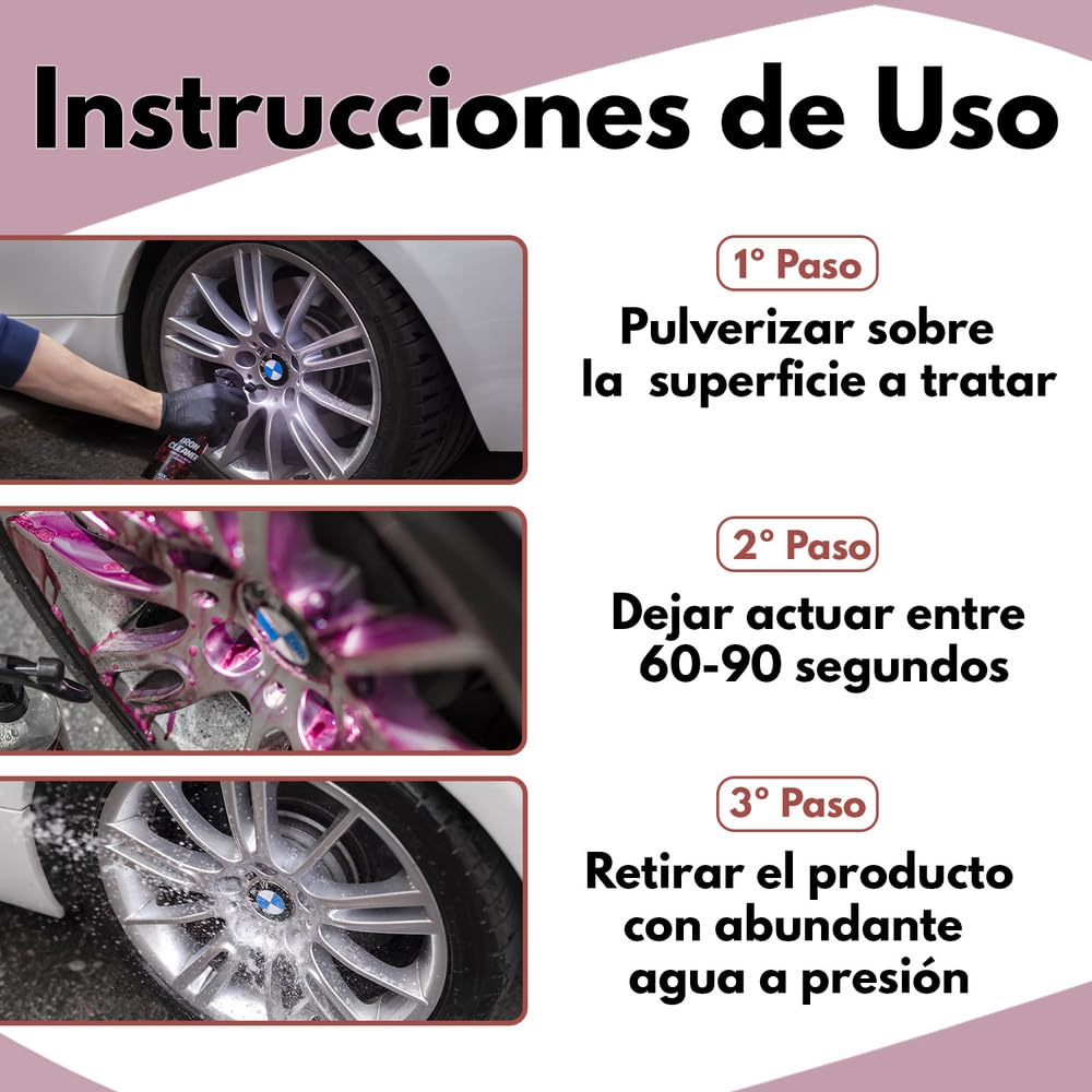 GxDetail Descontaminante Férrico para Llantas y Carrocería 5 Litros - GxDetail – Fórmula Avanzada – Limpiallantas sin Frotar - Elimina Ferodo y Grasa – Limpiador de Uso Rápido – No daña Pintura