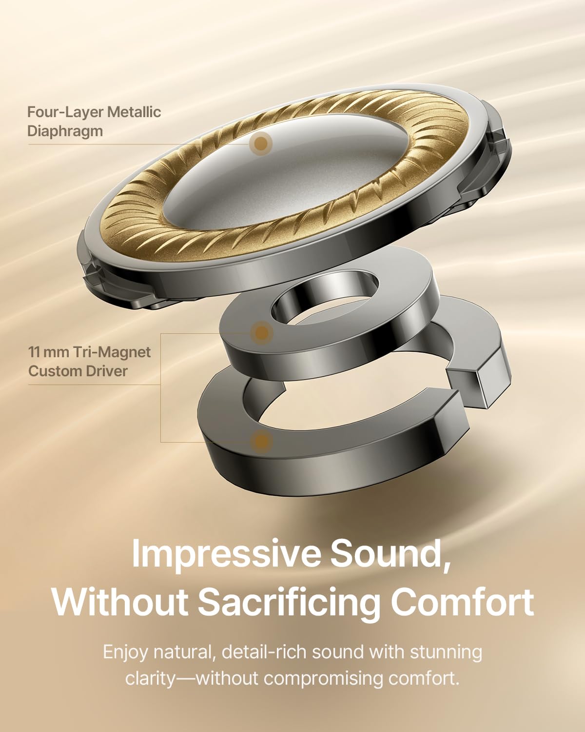 Baseus Bowie Series Open Ear Clip On Earbuds, CloudComfort 2.0 Wrap-Around Comfort, 5.1g Leggero, LDAC Hi-Res Audio, 55H Playtime, 4-Mic AI Clear Call, IP67 Impermeabile per Palestra & Allenamenti