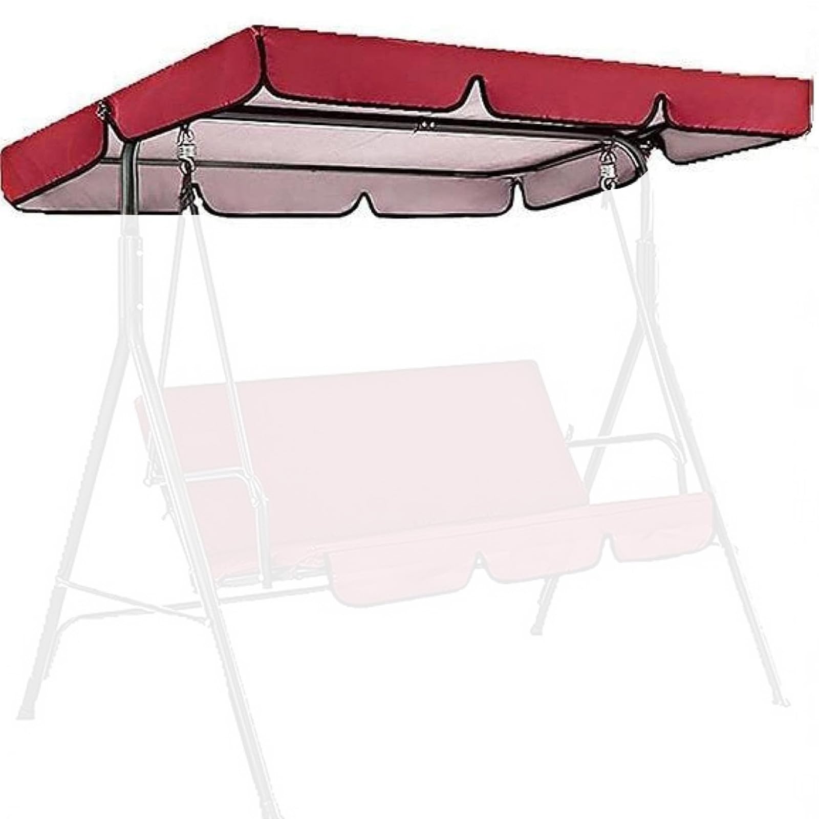 Baldacchino di Ricambio per Dondolo da Giardino Impermeabile Anti-UV Tettuccio per Dondolo Tetto di Ricambio per Giardino Copertura per Amaca da All'aperto Terrazze