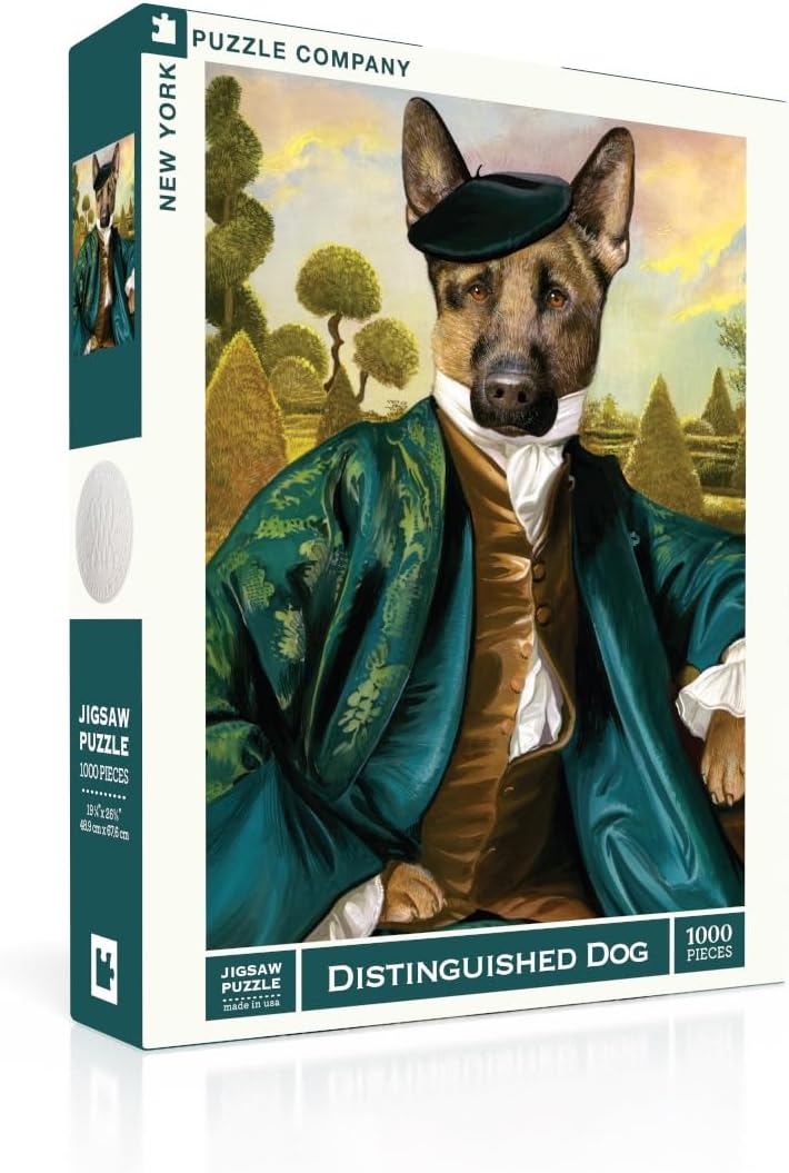 New York Puzzle Company - Bill Mayer Distinguished Dog - 1000 Piece Jigsaw Puzzle for Adults by Bill Mayer