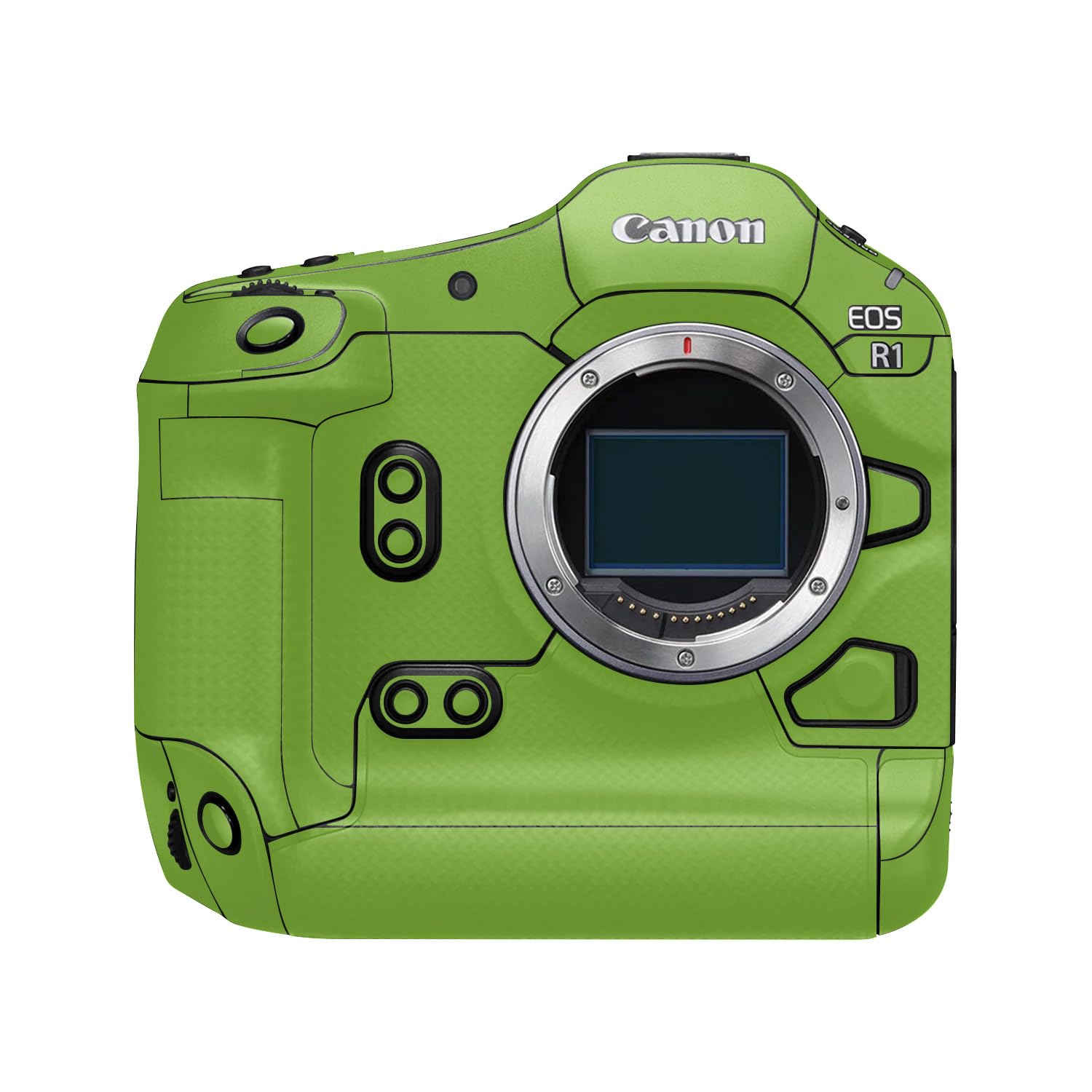 Camera Skin Compatible with Canon EOS R1 (2024) - Solid Lime Green - Premium 3M Vinyl Protective Wrap Decal Cover - Easy to Apply | Crafted in the USA by MightySkins
