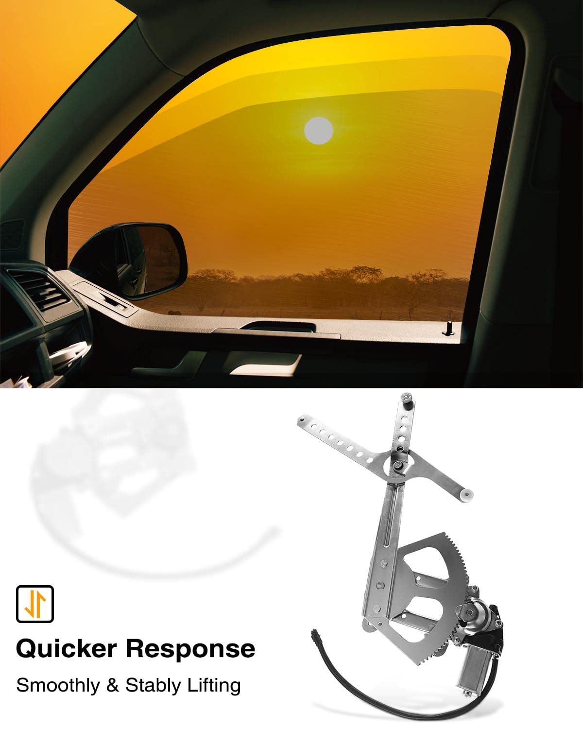 A-Premium Power Window Regulator with Motor Replacement for Chevrolet Blazer C1500 C2500 C3500 K1500 K2500 K3500 Tahoe GMC Yukon 1988-2002 Front Driver Side