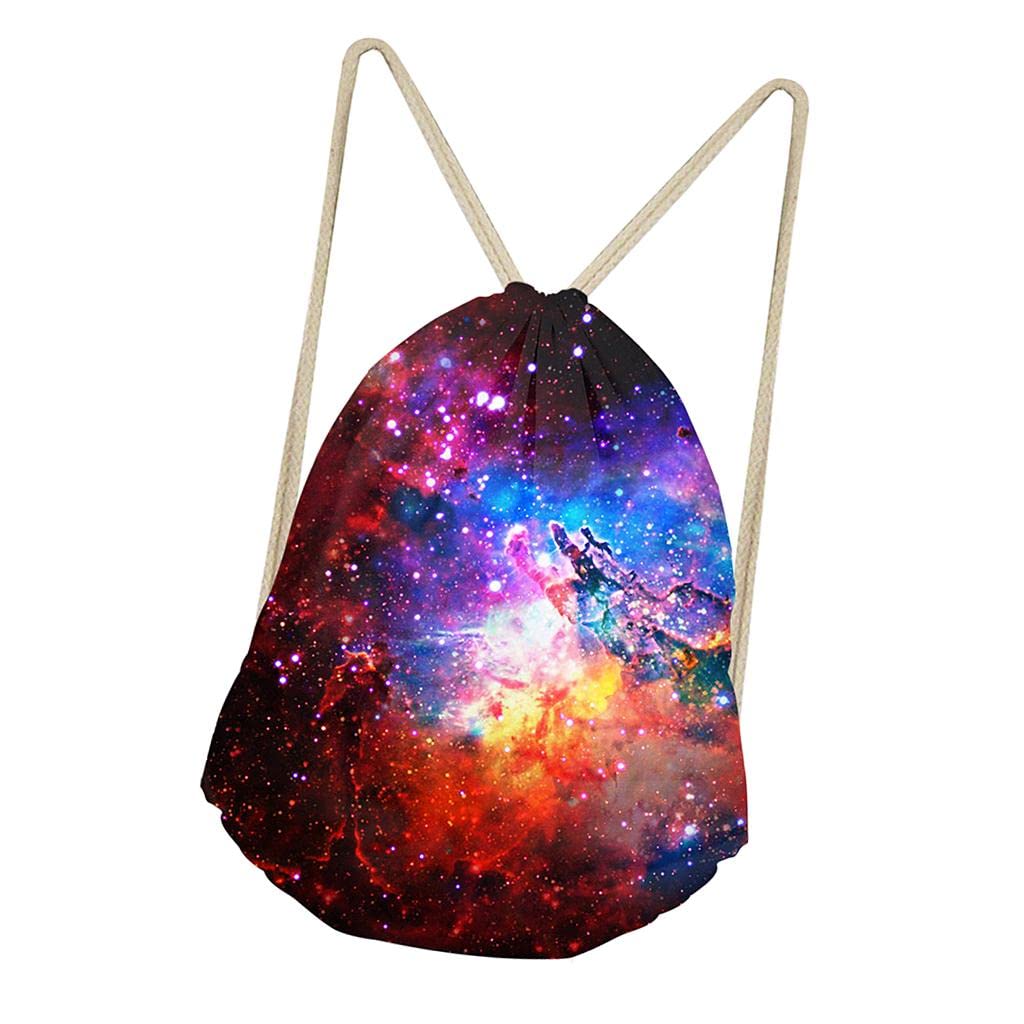 Drawstring Bags Outdoor Travel Sports Backpack Sackpacks Starry Sky 1-image-41
