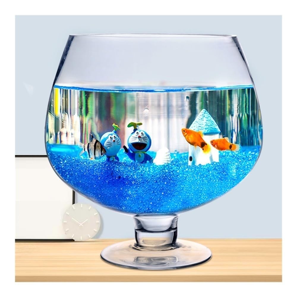 Aquarium Kleines Aquarium aus dickwandigem, transparentem Glas – kreatives Design for Wohnzimmer und Schreibtisch(10cm)