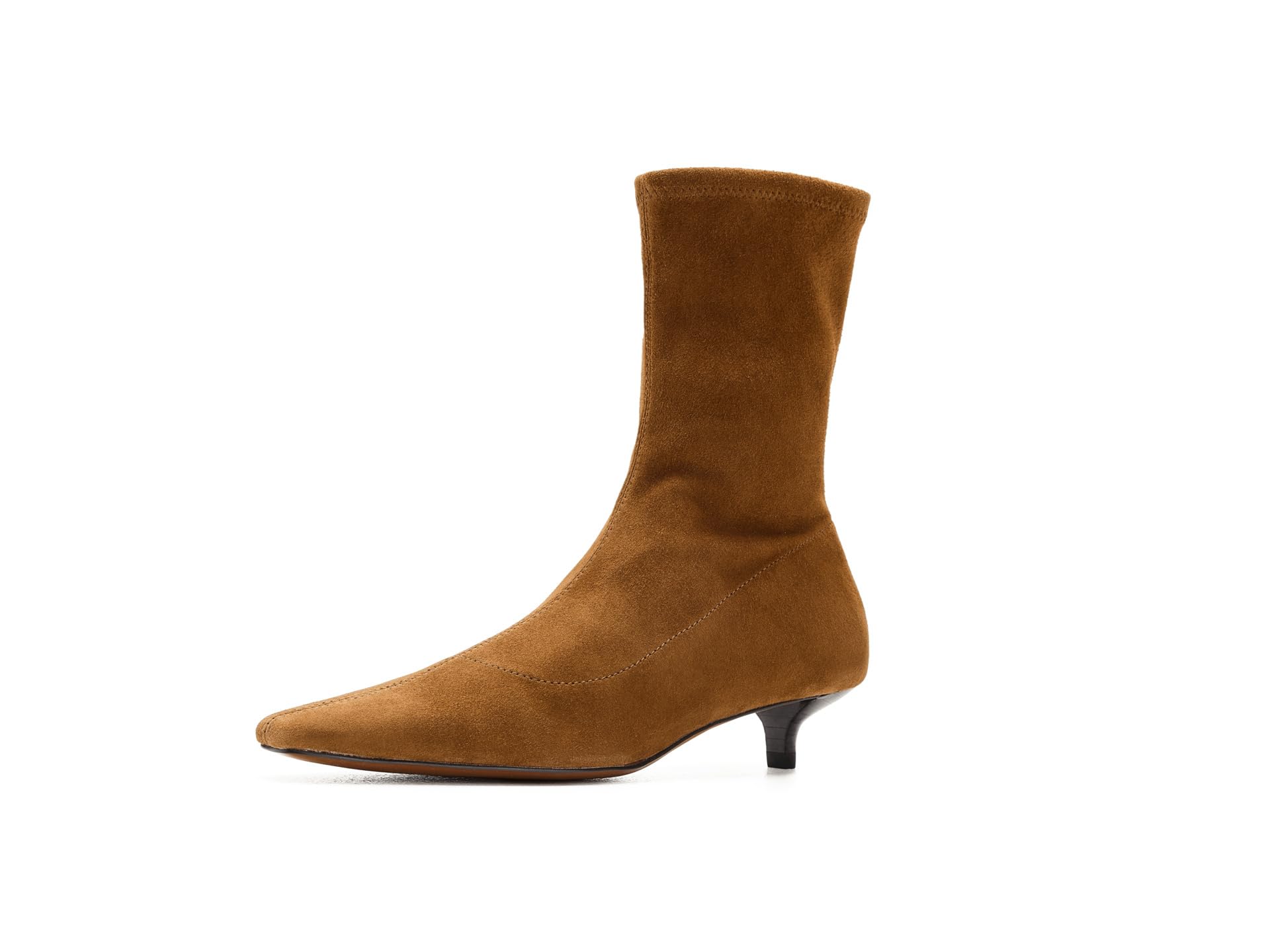 Madewell Womens Ciel Kitten Heel Glove Bootie-Suede Ankle Boot