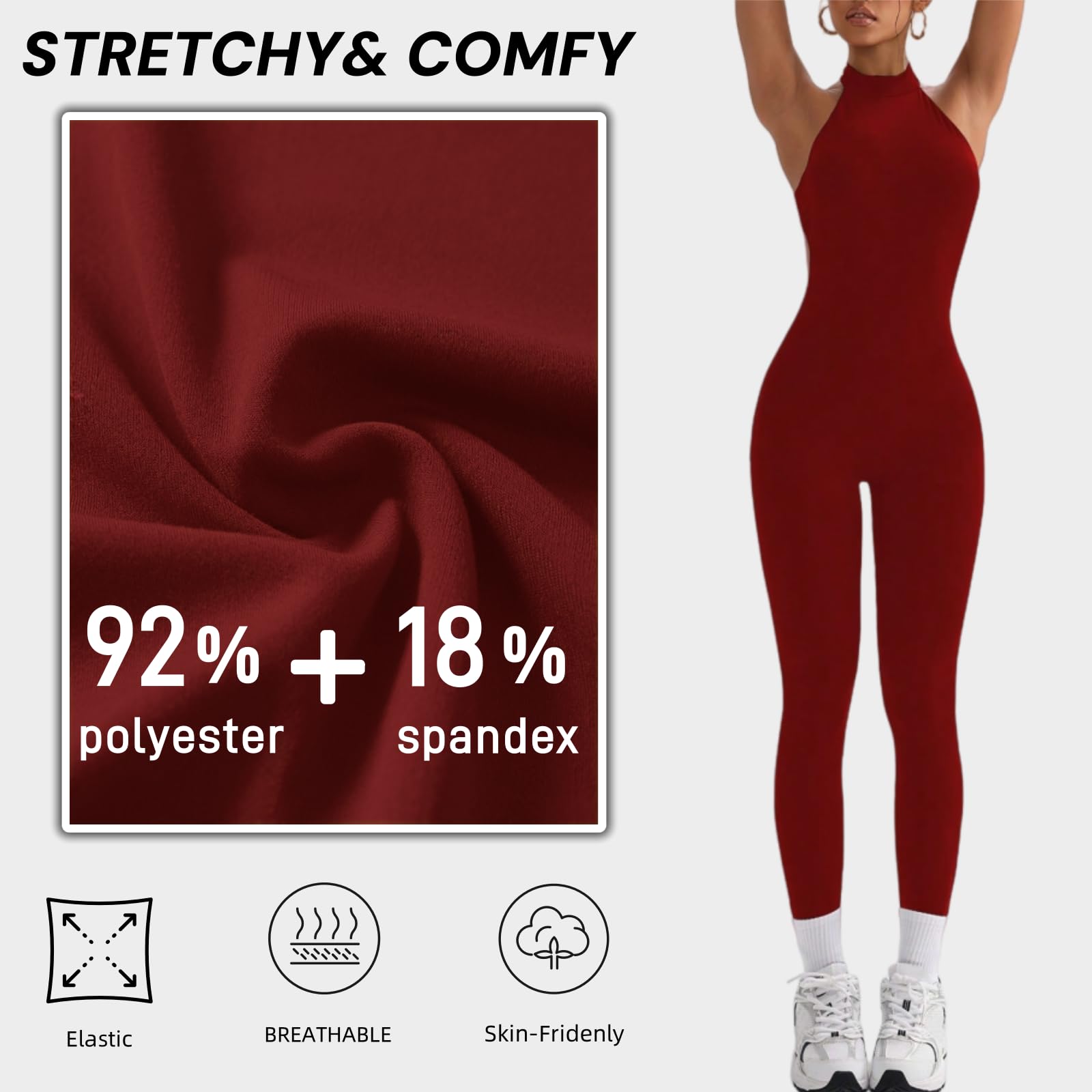 Mono de una pieza para mujer Deportivo sin Costuras Ajustado sin espalda Elástico Elegante Body Overol Ropa Deportiva Gimnasio Yoga