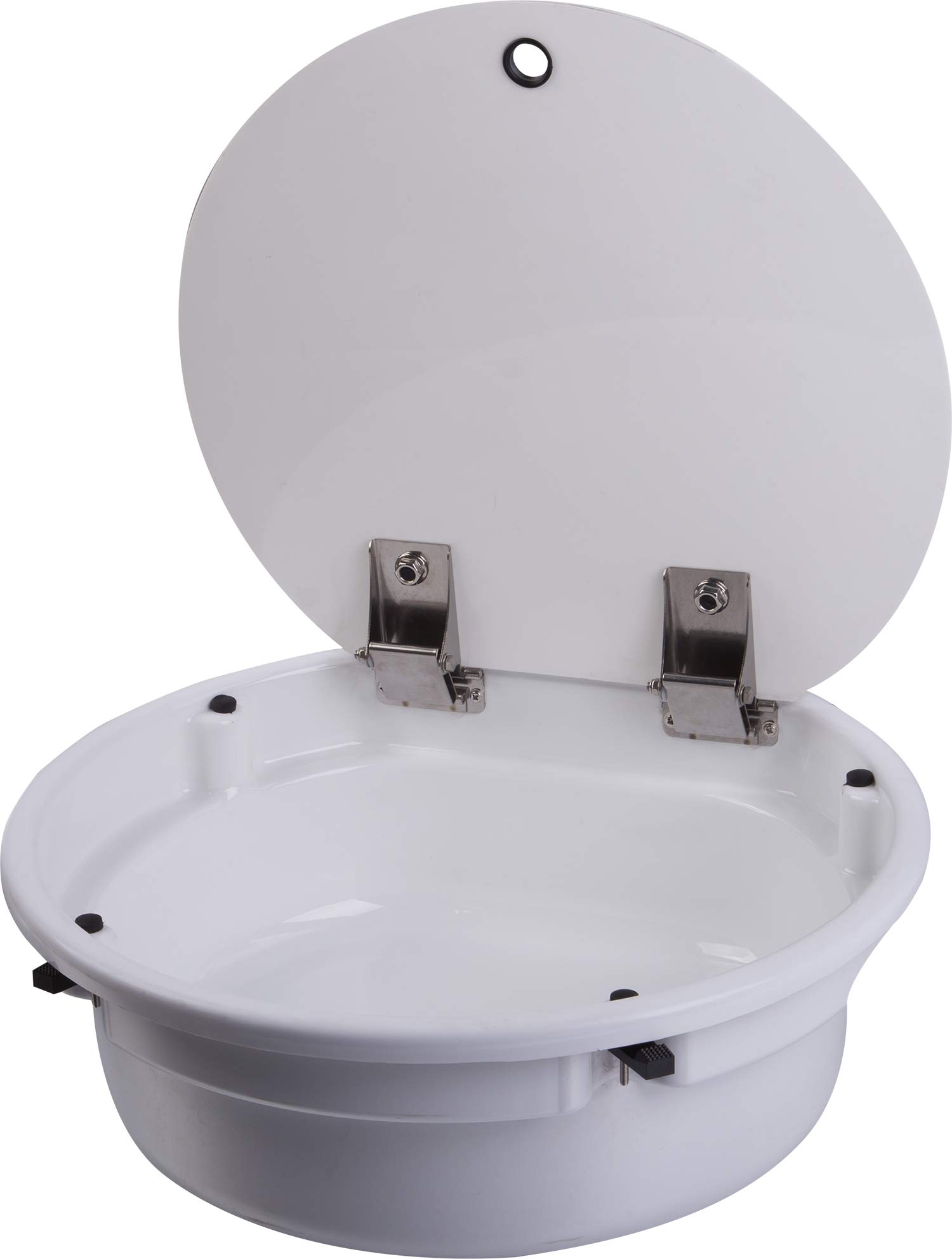 ZY Boat Caravan RV Camper Round White Acrylic Sink with Lid ?430140mm GR-Y010 (Without Faucet)