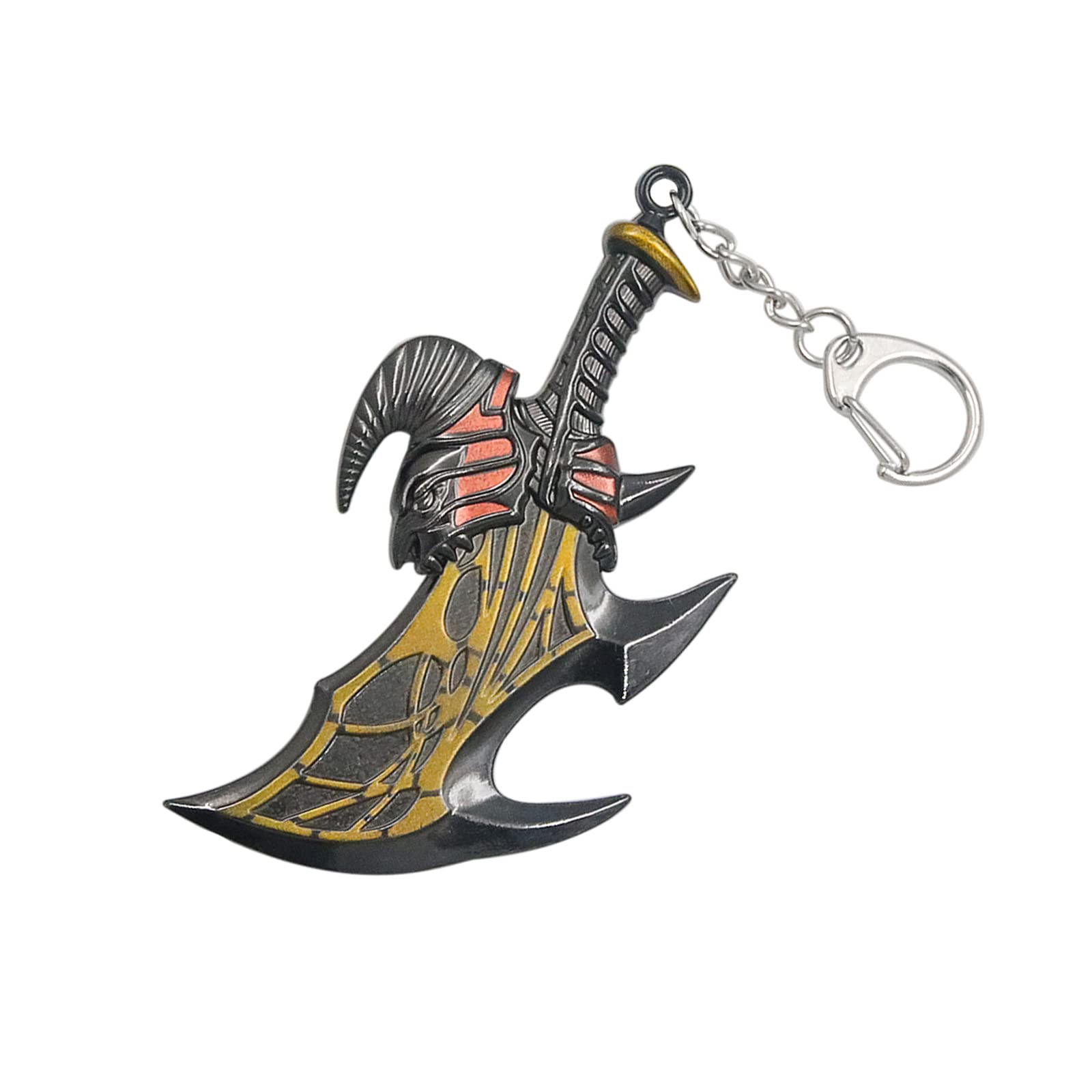 SONGCHANGJEWELRY Game God of War Keychains - Kratos Blades of Chaos Cosplay Metal Keychain - Blades of Chaos Gifts Men Teens
