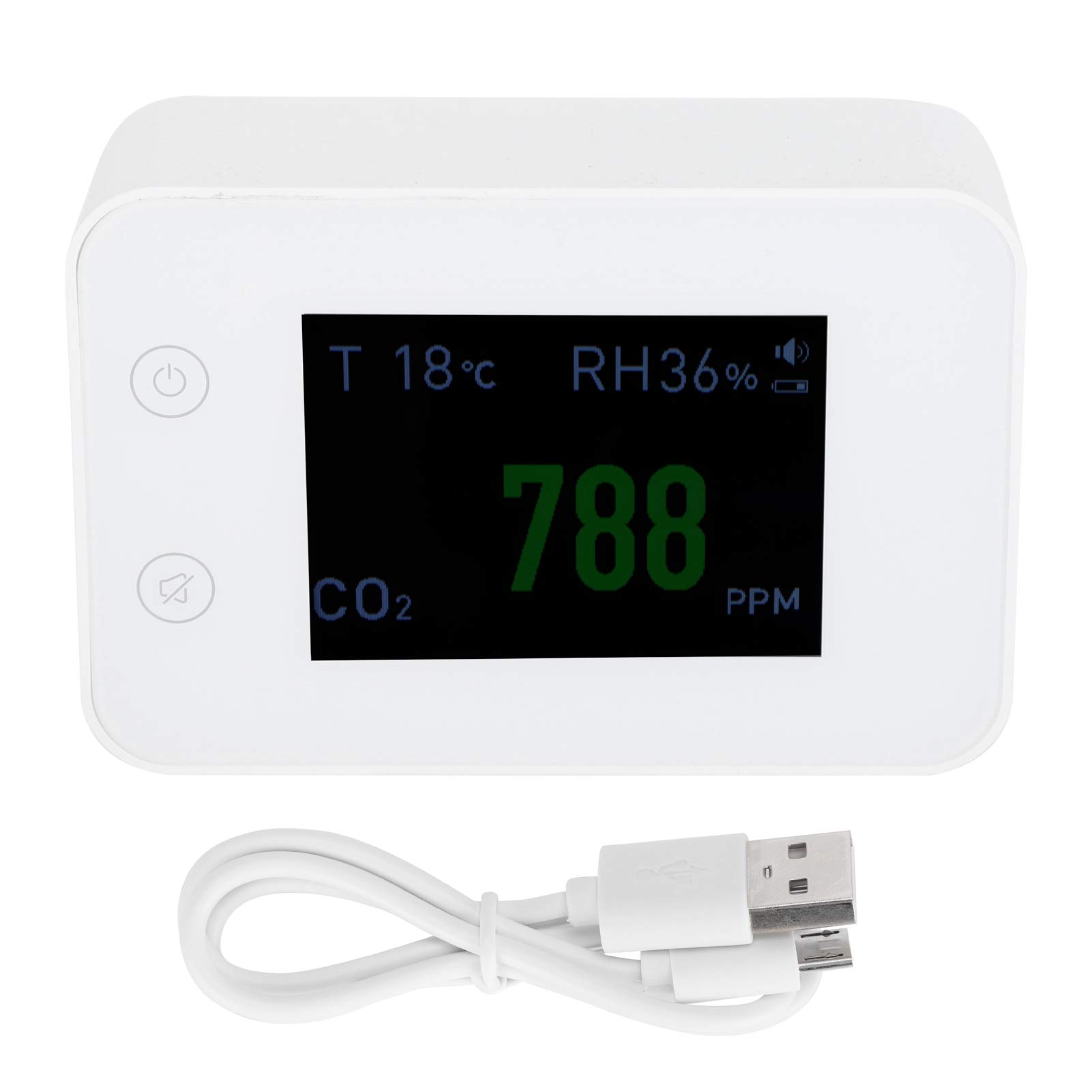 Medidor de CO2, detector de aire de bajo consumo de energía alta precisión ligero para oficinas, escuelas para salones