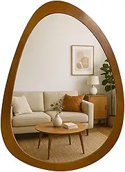 Espelho Orgânico em Moldura Elegante 65x50cm - Sofisticação Natural