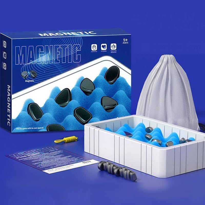 IRILEKI Juego de ajedrez magnético, juego de mesa magnético para niños y adultos, juego de estrategia magnética de mesa, juego de ajedrez magnético