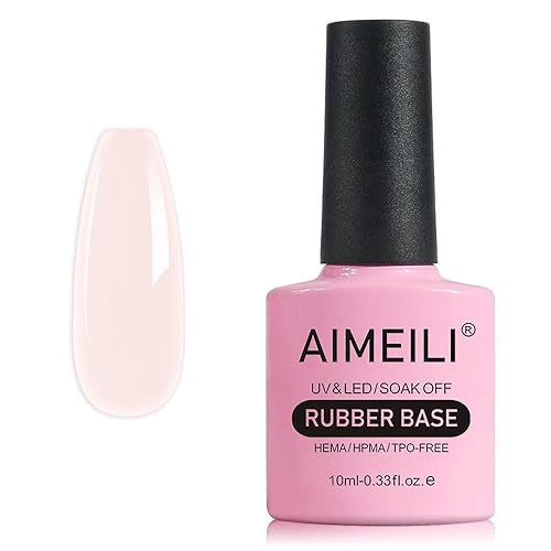 Miniatura 10 de AIMEILI Hema - Gel base de goma para uñas, esmalte de uñas de gel transparente UV LED transparente, 4 en 1, fortalecimiento de uñas, mejora, capa