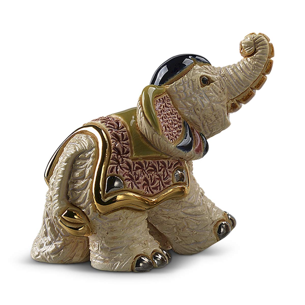 Statuette éléphant Bébé Indien II figurine céramique déco salon ethnique