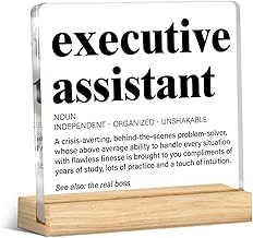 Best Administrative Assistant Gifts, Gift for Secretary Admin Executive Assistant Acrylic Desk Plaque Sign Office Desk Decor, Administrative Professional Day Gifts
