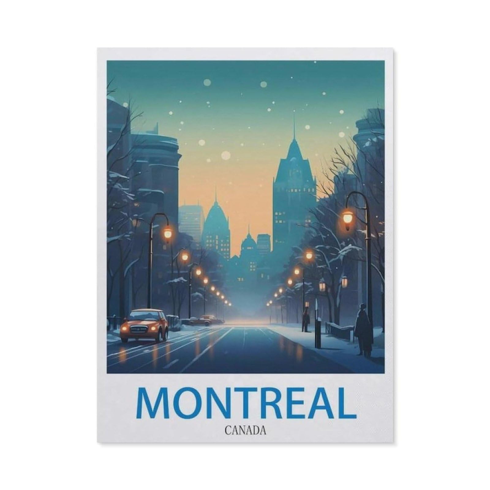 Montreal Canada，Tin Signs Funny Vintage Metal Sign Plaqu Poster Wall Art Pub Bar Kitchen Garden Bathroom Home Decor(15x30cm）6x12 inch-EC97
