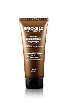 Brickell Mens Revitalizing Hair Conditioner for Men, Nourishing Hair Conditioner, Restores Shine and Moisture, With Aloe, Pro-Vitamin B5, and Avocado Oil, 3.4 Ounce, Scented, New Formula