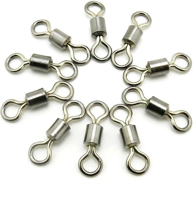 Test 75kg ID001-2I0 Swivel Fishing Tackle Fly Rings Coast Lock Snap Solid Ring Rolling Coastlock Sea Hooks Lures Ball Bearing Peche Pivot
