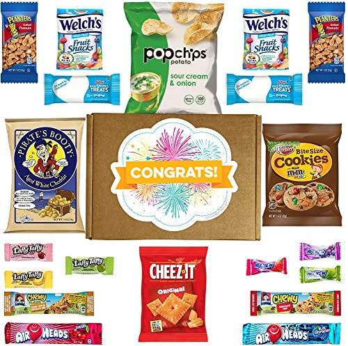 Hangry Kits Congratulations Gifts For Men And Women - Send-Congratulations Gift Basket Care Package To A Friend Or Loved One. Delicious Variety Of Comforting Snacks #TOP1