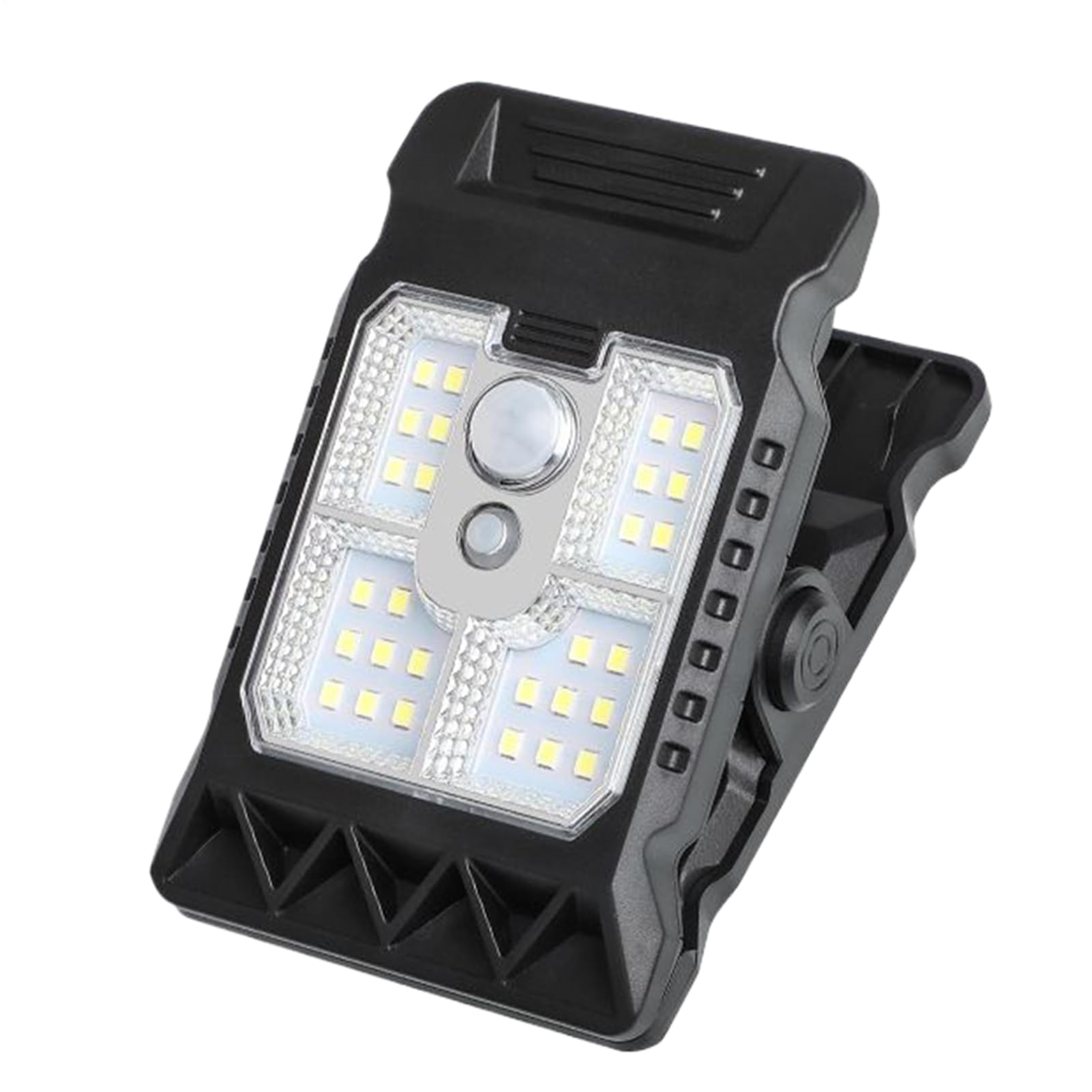 ソーラーモーションライトのクリップ屋外 - 300lm充電式LEDランプ、小さなポータブルクランプランタン|防水セキュリティスポットライト、ガーデンヤードアクセント電球、パティオパス装飾フェンス照明、コンパ