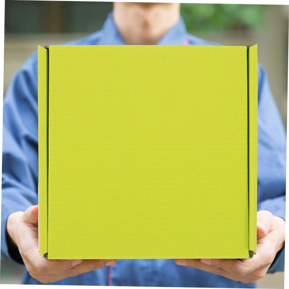 SOIMISS 10 Pezzi Scatole di Cartone Verde in Cartone Ondulato Robuste per Spedizione e Trasporto senza Nastro o Colla per Imballaggio e Stoccaggio