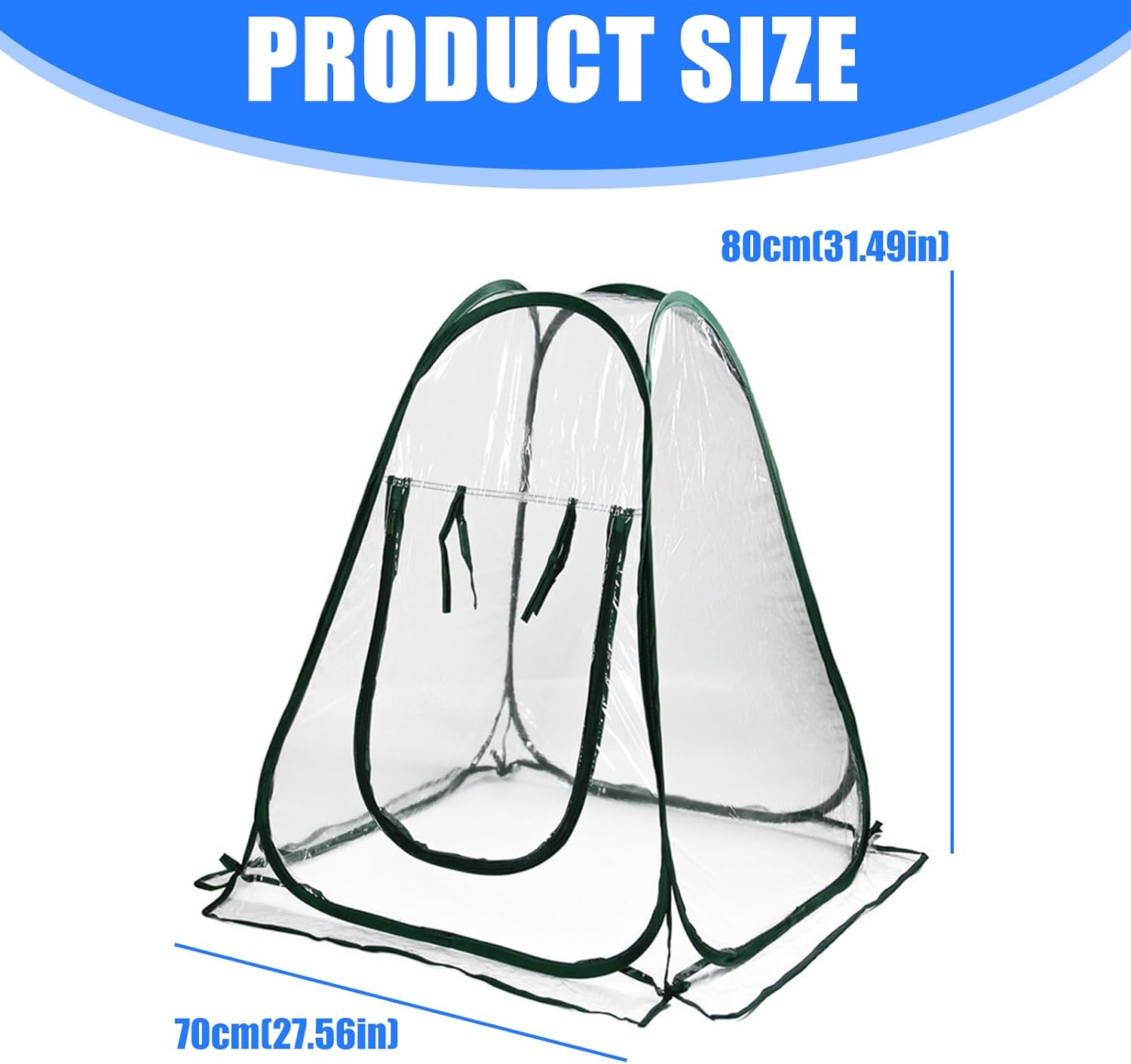 ordinarYone Portable Foldable Transparents Greenhouse Cover For Plant Cold Weather Protecti With Meshes And Reinforced Base
