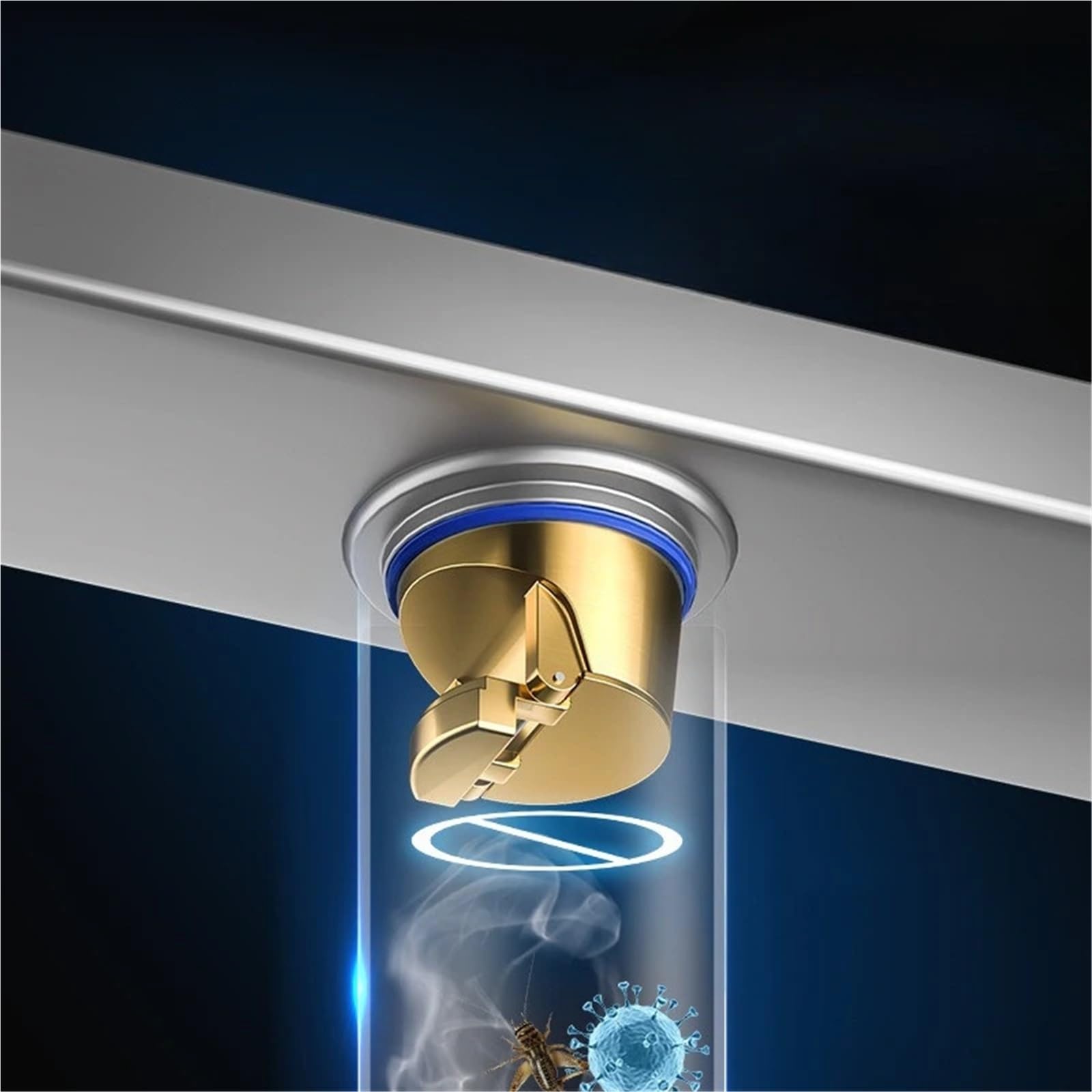 Desague Ducha Lineal Desagüe De Piso A Prueba Olores for Baño 6,8 Cm Ancho