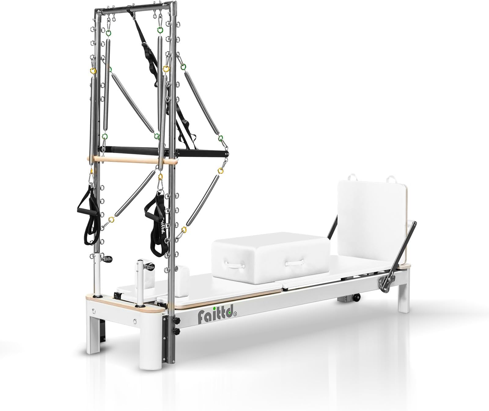 Aluminium Pilates Reformer,Pilates Reformer Equipment with Reformer Accessories, Reformer Box, Padded Jump Board, Reformer Pilates Machine for Home Workouts