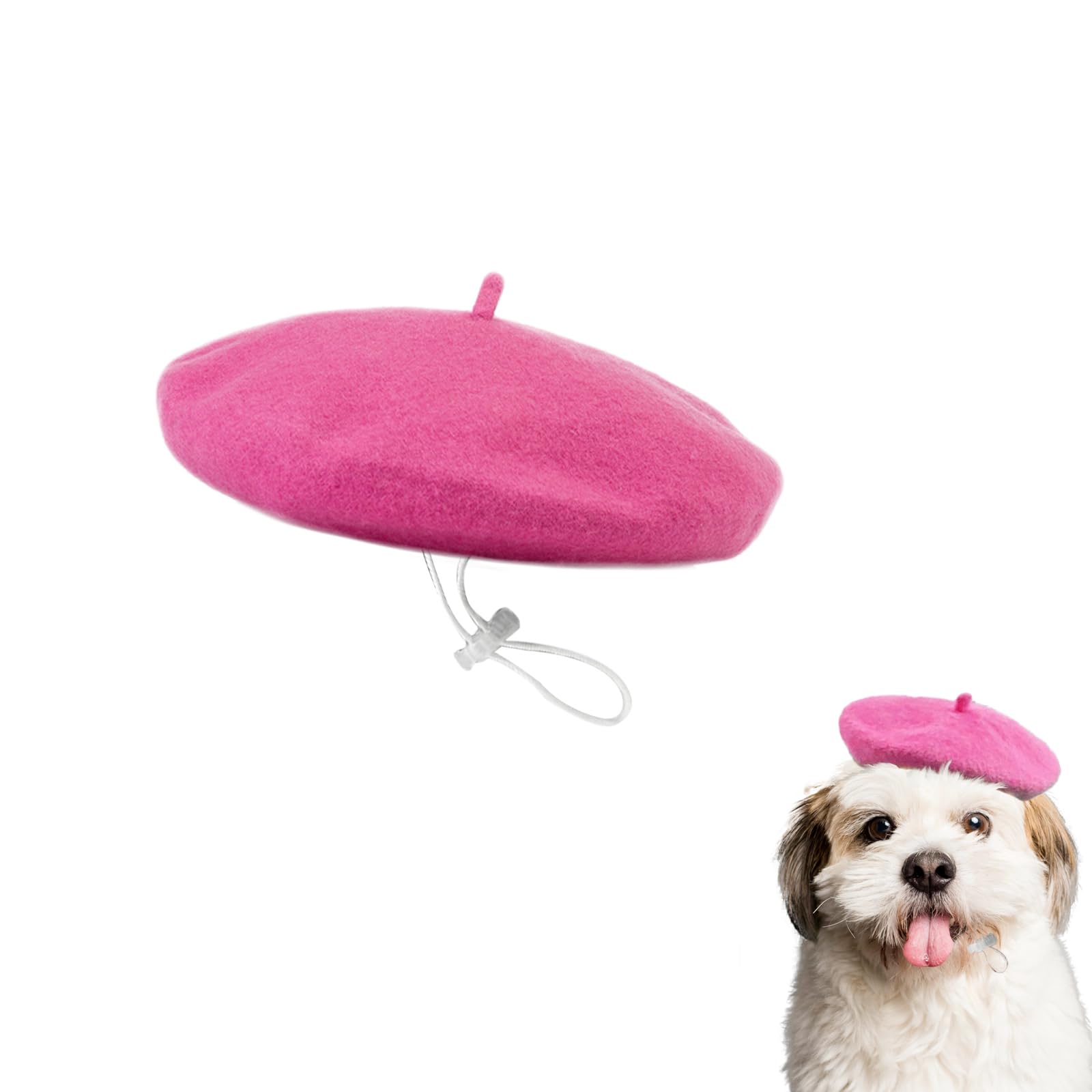 Béret en laine pour petit chien - Chapeau d'artiste français aux finitions soignées