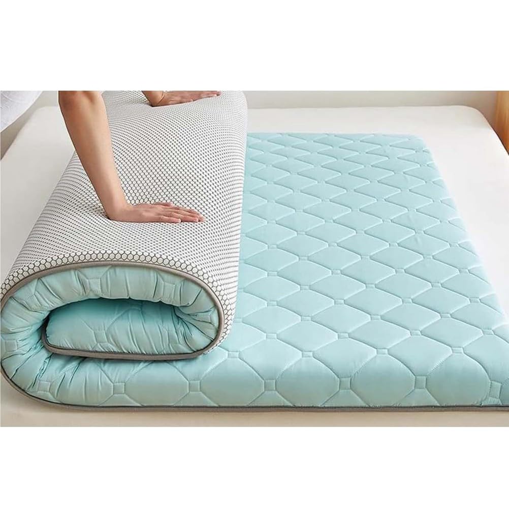 Japoński materac futon gruby materac podłogowy antypoślizgowy i oddychający idealny do sypialni i na kemping 80 x 190 cm idealny do użytku domowego wygodne rozwiązanie do spania