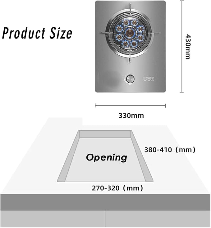 Estufa a Gas 1 Quemador 7.2KW con Temporizador y Protección de Apagado miniatura 3