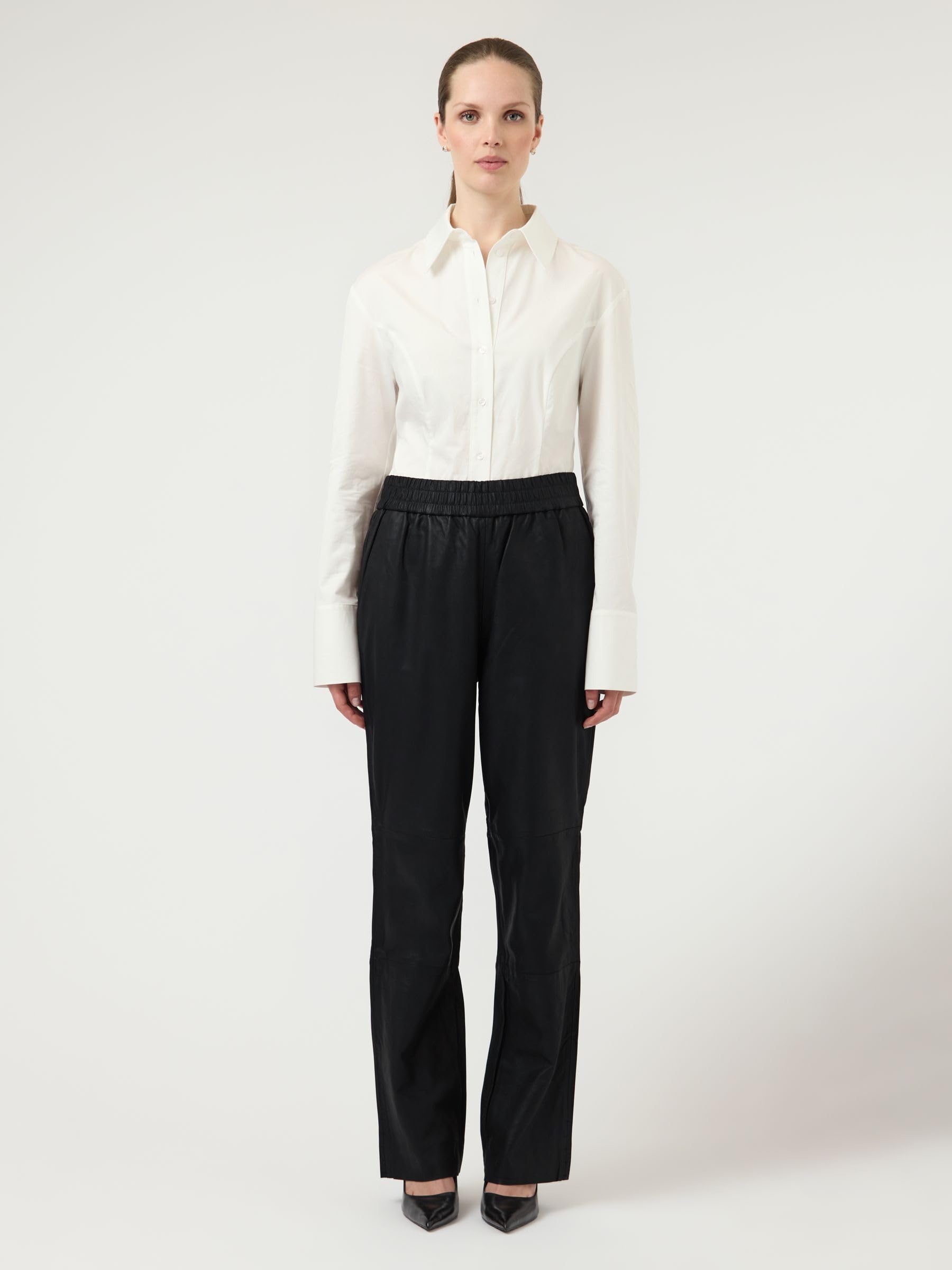 YAS Yassophie Hw Leather Pants Noos - Yassophie Hw Leather Pants Noos Kobiety