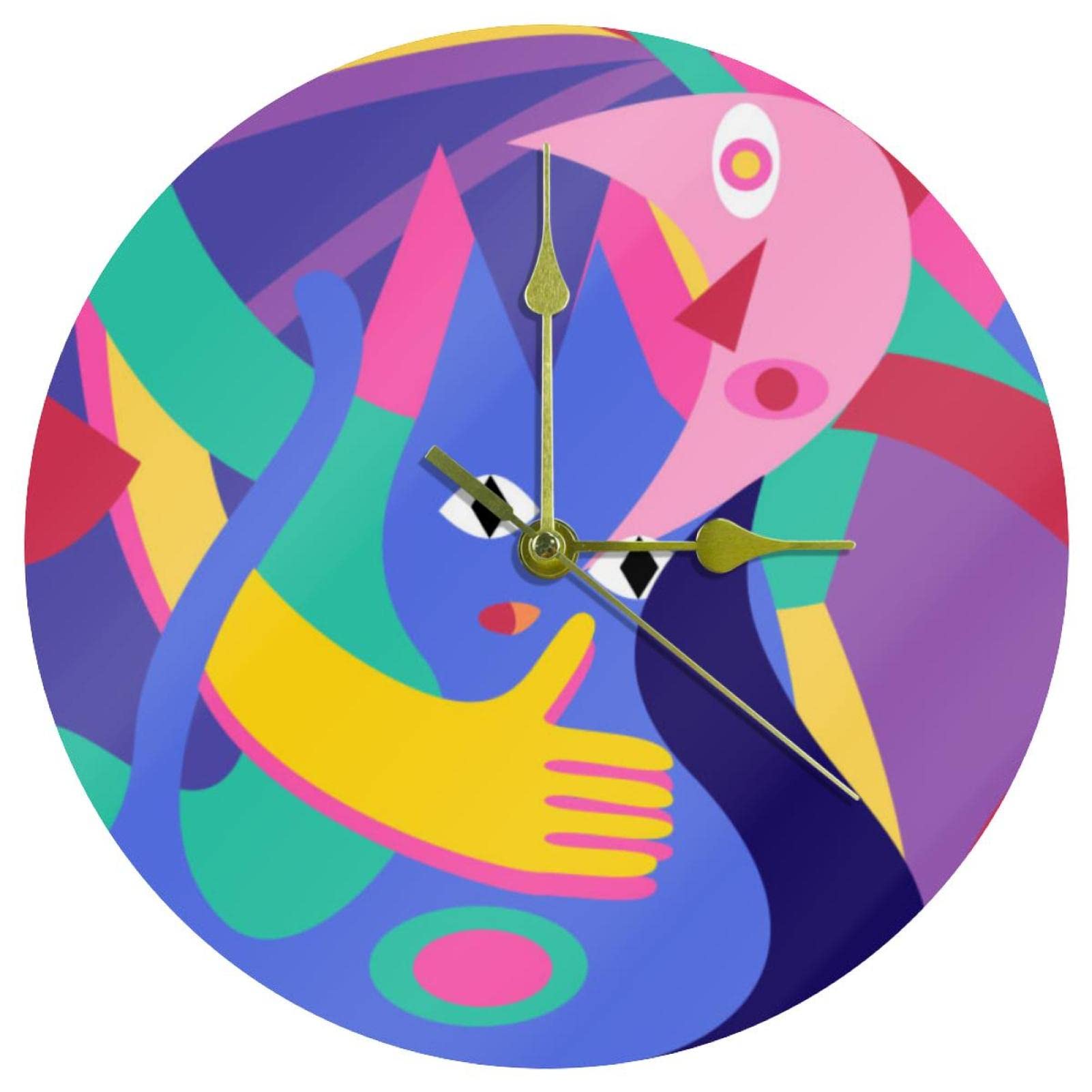 Horloge murale moderne en acrylique de 24 cm silencieuse à piles