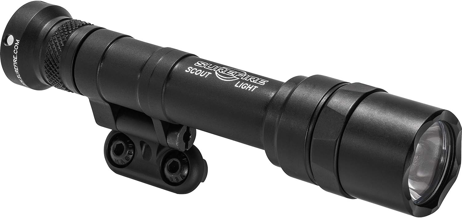 SureFire M640 U-Pro 1000 Lumen Black Scout Light Pro with Pick/Hunting Firearm Swivel Mount, 213m Range, TIR Lens, IPX7 Waterproof (M640U-BK-PRO)