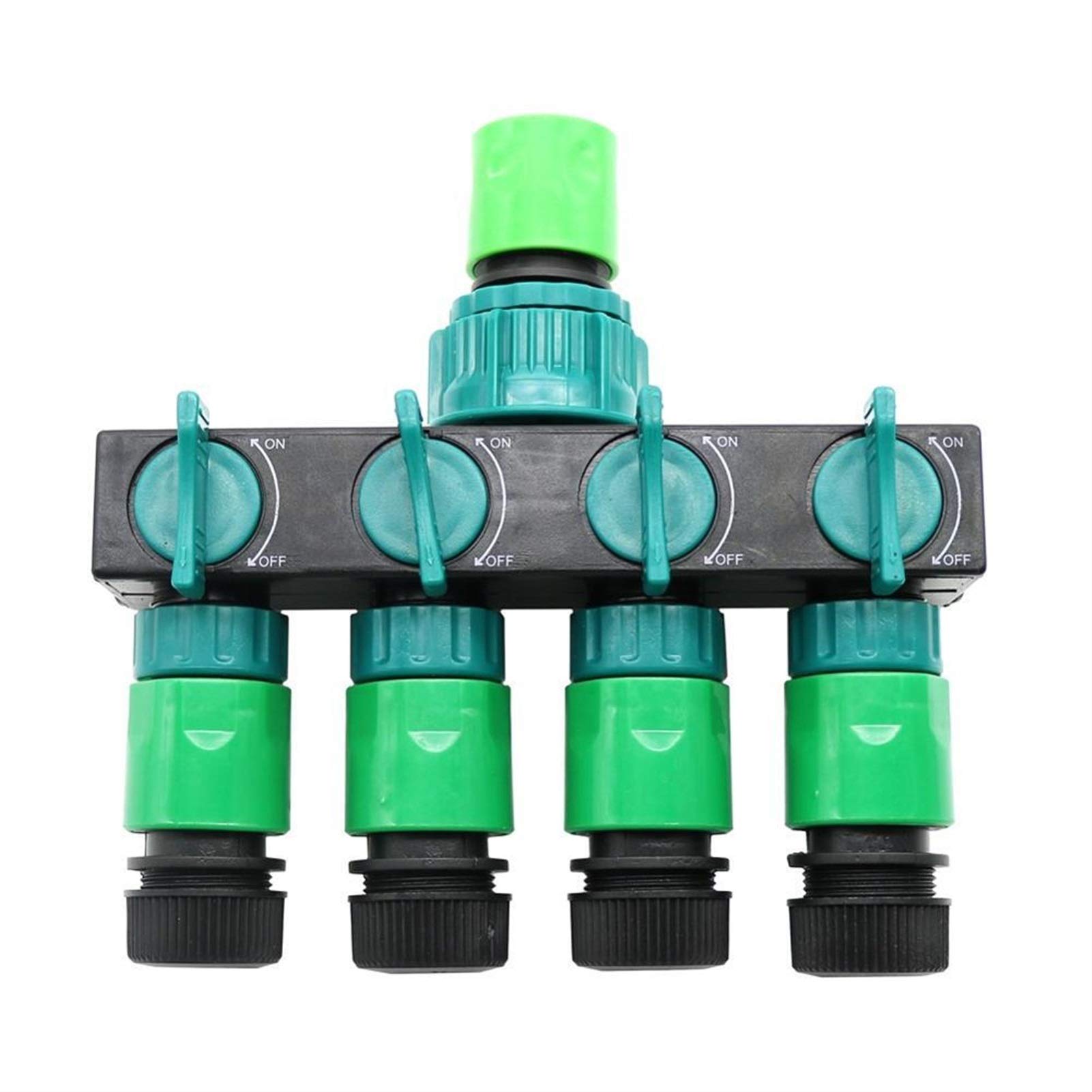 QMIQXIWS Garden Plumbing Garden 4-Way Valve Hose Splitter 1/2" Hose Quick Connector Greenhouse Irrigation Agriculture Tools Tap 1 Set (Color : 1)