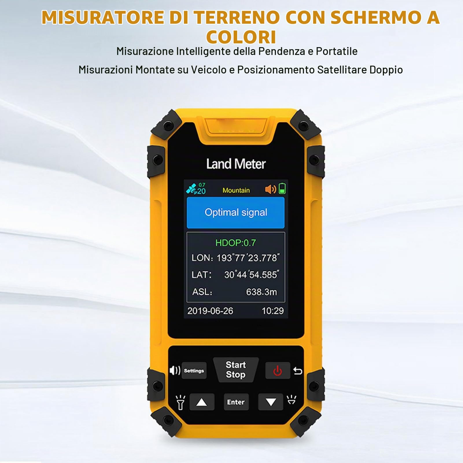 Jeffergarden GPS Portatile per Escursioni, 2,4 Pollici Display a Colori GPS Output Handhell Output Pronts Land Trewing Equipment