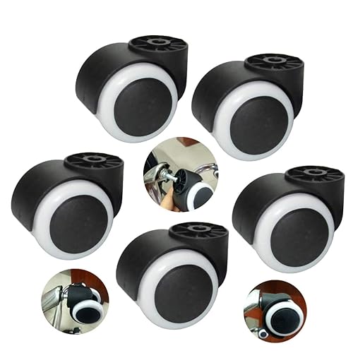 Ruedas de placa silenciosas sin varilla ruedas de repuesto ruedas de silla giratoria diámetro de agujero de 0315in ruedas giratorias de 360 grados