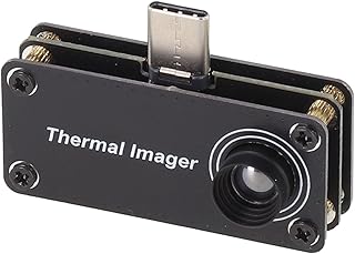 Infrarot-Wärmebildkamera für für ANDROID Smartphones, Typ-C Thermografie-Kamera mit 32x32 Auflösung, Temperaturmessbereich -20 bis 1000°C, 5 Farbpaletten, kompatibel mit für ANDROID 8-12, schwarz