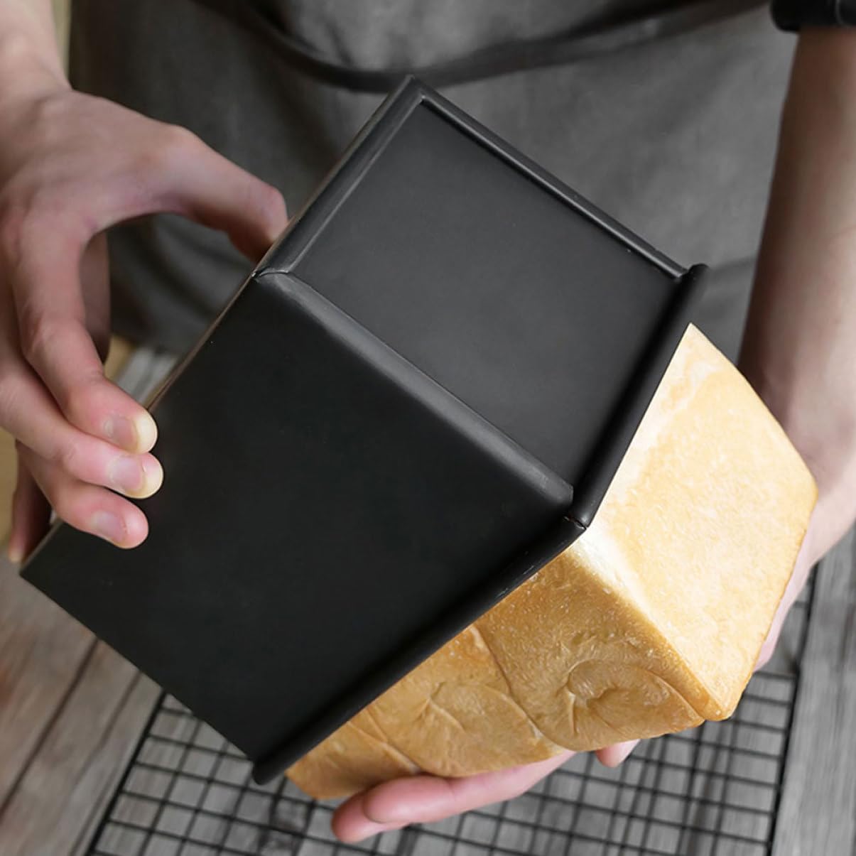 Cabilock 2 Piezas Molde para Pan de Tostadas con Tapa Deslizante Molde Reutilizable para Hornear Pan Utensilio de Cocina Práctico para Panes y Pasteles