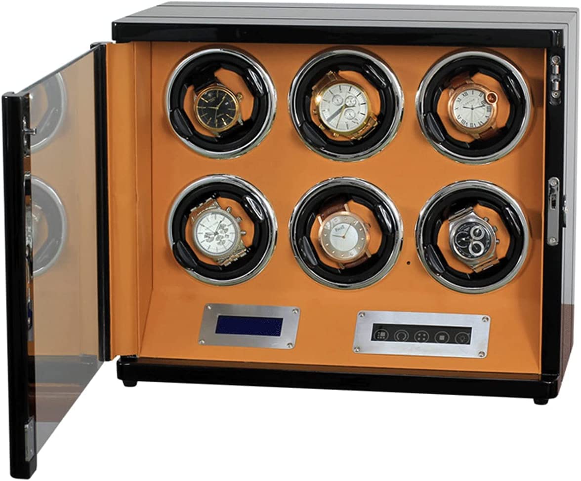 YNIYUJKL Automatic Watch Winder,Super Quiet Motor, And Ac Adapter For 6 Watches Premium Watch Winder Box Accessories